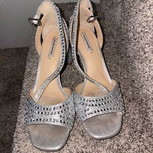 Alex Marie Glittering Silver Heels